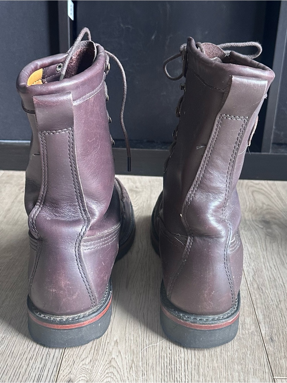 Matterhorn Brown Leather Work Boots Men’s Size‎ 9 1/2 - Picture 4 of 6